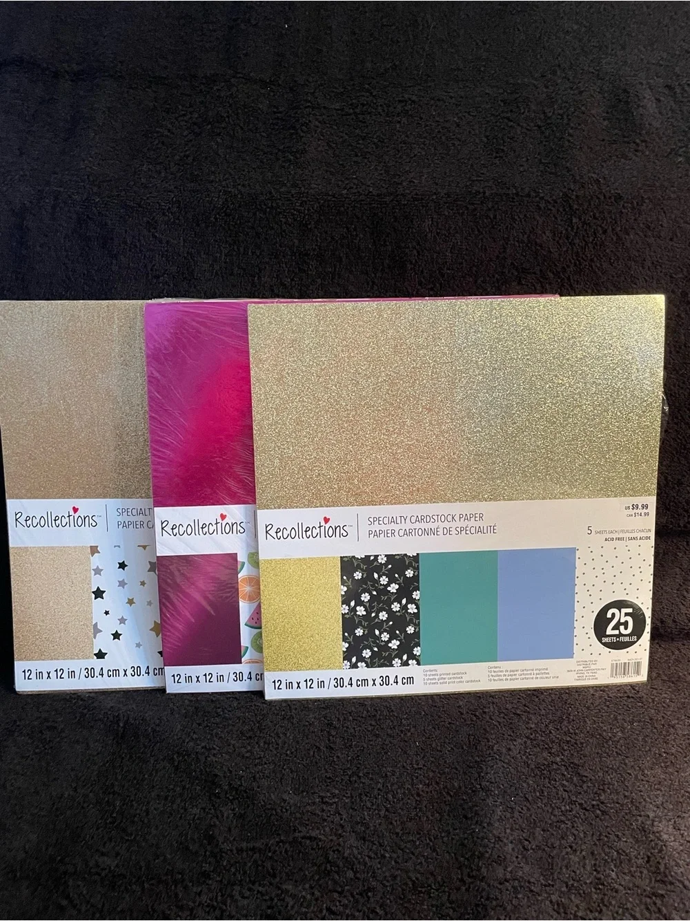New Set of 3 Recollections Cardstock Bundle